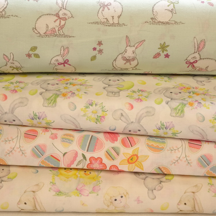 Easter Fabrics and Easter Ribbons from Malbers Fabrics                             