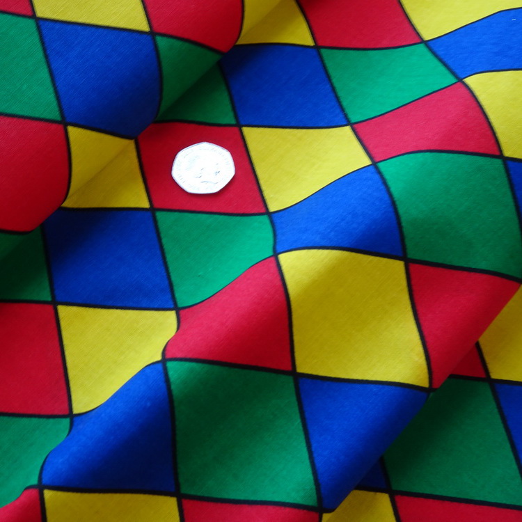 100% Cotton remnant - Harlequin - 150cm/59