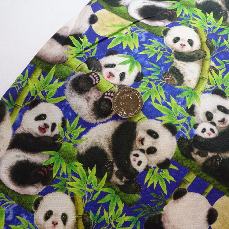 Studio E Fabric- Panda Sanctuary Digital- 100% Cotton- 112cm/44