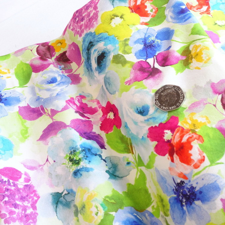 Cotton Jersey Remnant - Floral - 147cm/57
