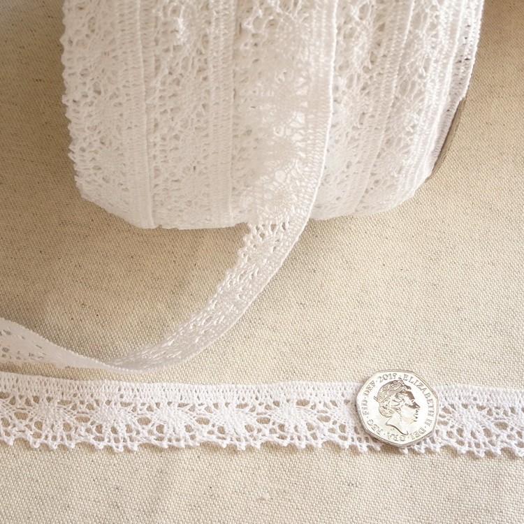 100% Cotton Lace - 24mm Wide - 2 Colours Available