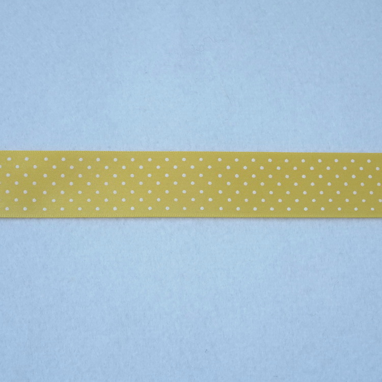 Polyester Satin Micro Spot Ribbon- 25mm/35mm- Yellow