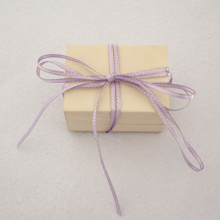 Berisfords Metallic Edge Satin Ribbon- Lilac- 3mm/7mm/15mm/25mm