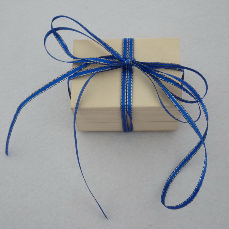 Berisfords Metallic Edge Satin Ribbon- Royal Blue- 3mm/7mm/15mm/25mm