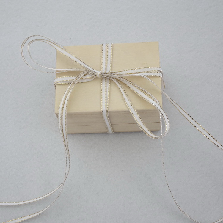 Berisfords Metallic Edge Satin Ribbon- White- 3mm/25mm/35mm