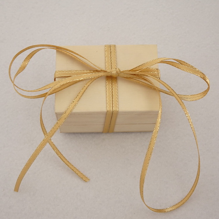 Berisfords Metallic Edge Satin Ribbon- Gold- 3mm/7mm/15mm/25mm