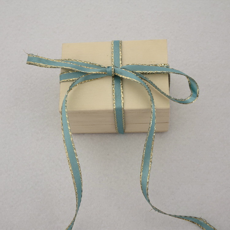 Berisfords Metallic Edge Satin Ribbon- Sea Green- 3mm/15mm/25mm/35mm