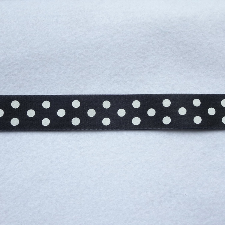 Polyester Spot Ribbon- 25mm Wide- Black