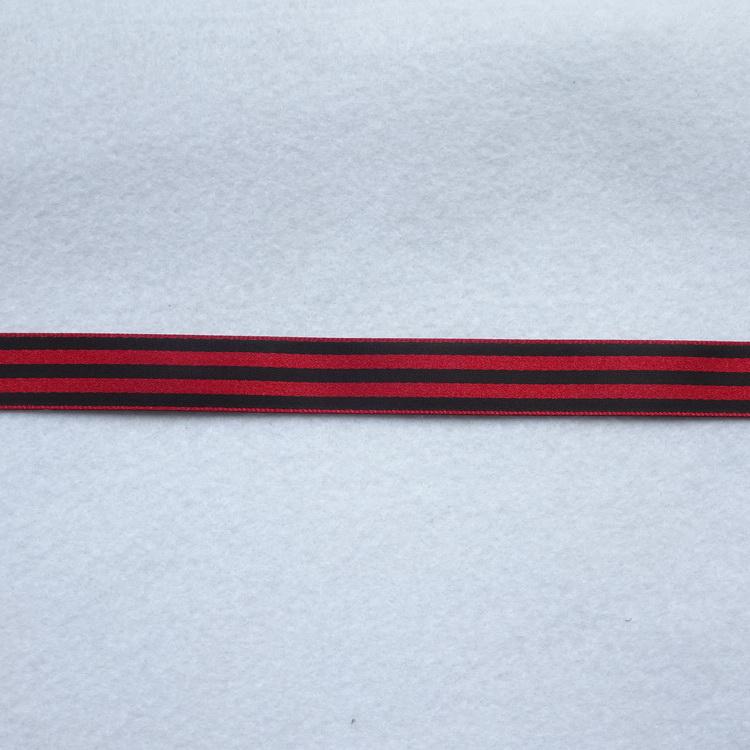 Berisfords Polyester Satin Ribbon- Stripe- 15mm Wide