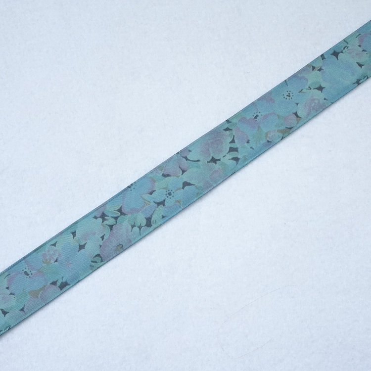 Swiss Taffeta Wired Ribbon - Floral - 25mm Wide