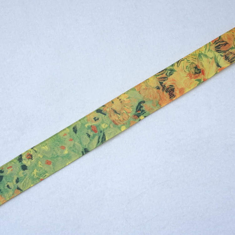 Swiss Taffeta Wired Ribbon - Floral - 25mm Wide