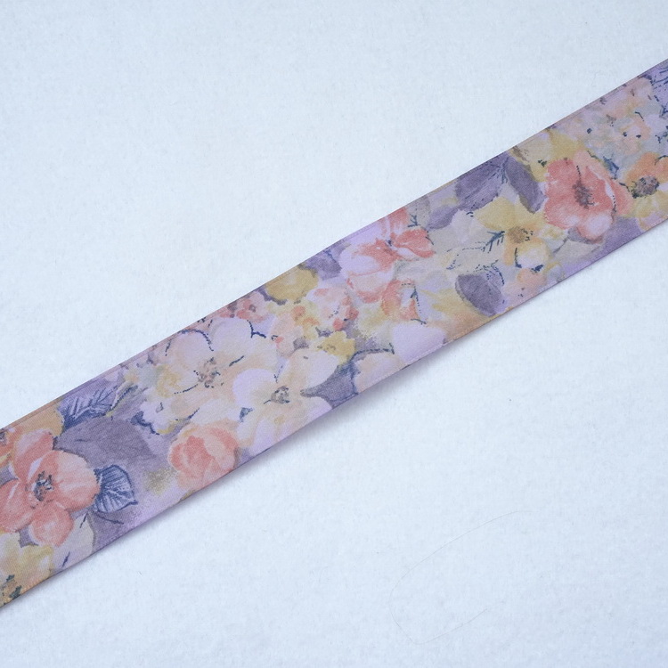 Swiss Taffeta Wired Ribbon - Floral - 40mm Wide