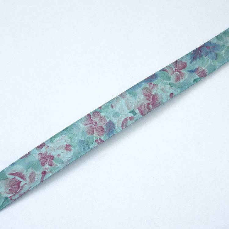 Swiss Taffeta Wired Ribbon - Floral - 25mm Wide