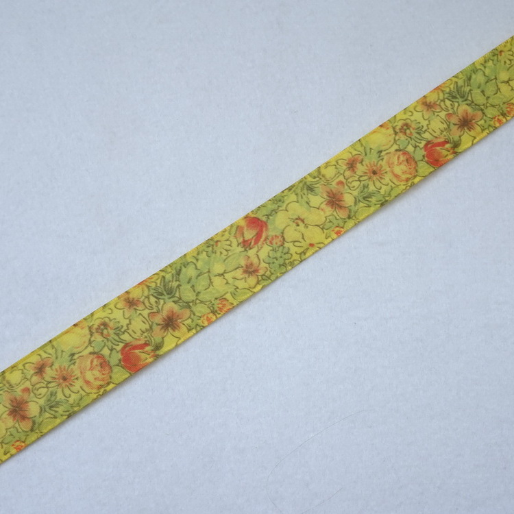 Swiss Taffeta Wired Ribbon - Floral - 25mm Wide