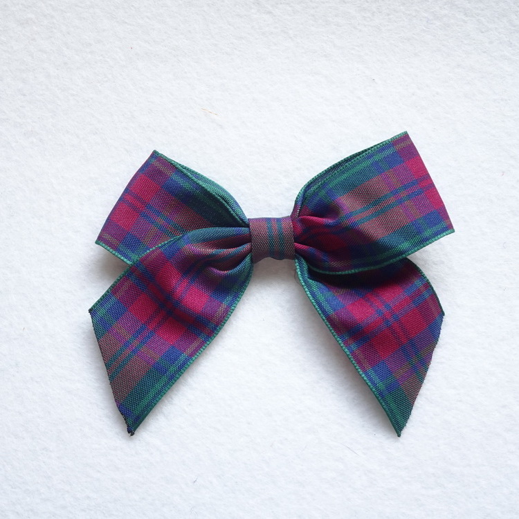 25mm Tartan Bows- Lyndsay- 10 Per Pack