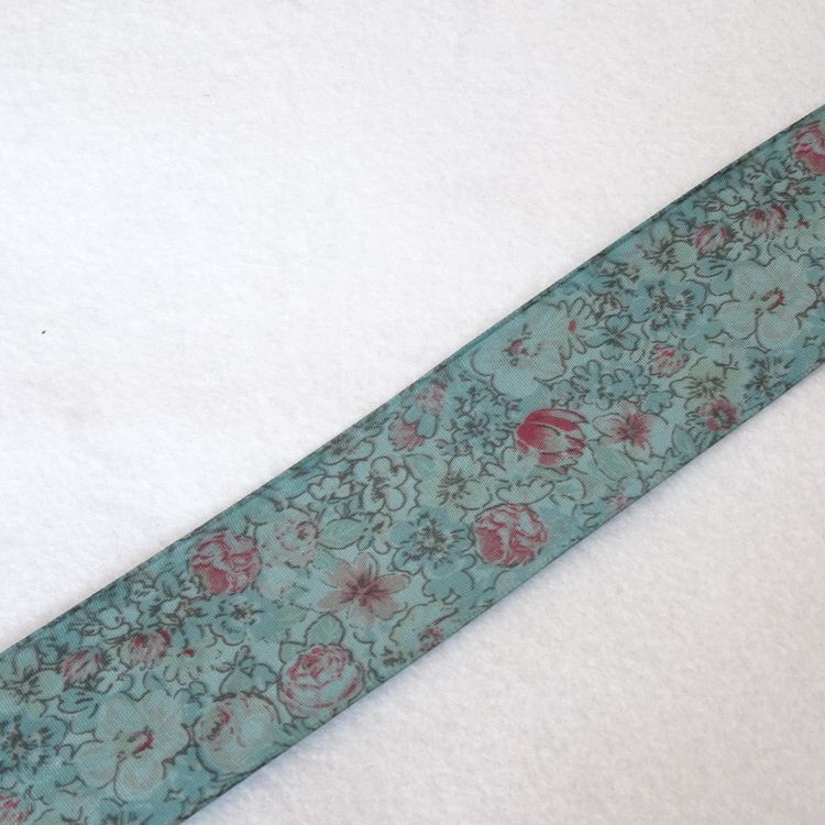 Swiss Taffeta Wired Ribbon - Floral - 40mm Wide
