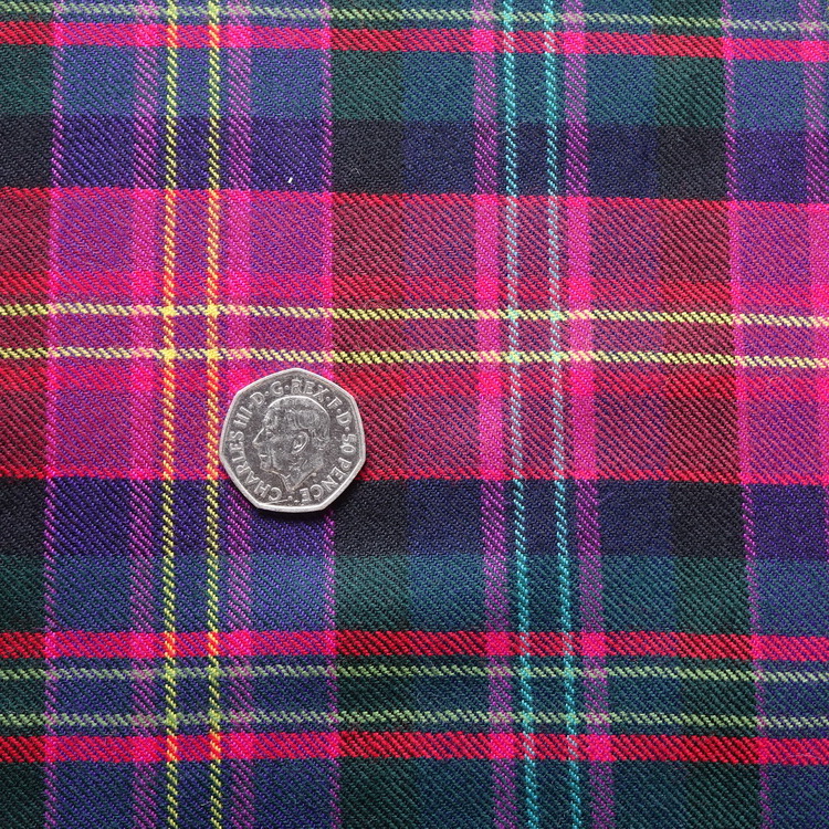 100% Pure Wool - Check/Plaid - Pink - Sample