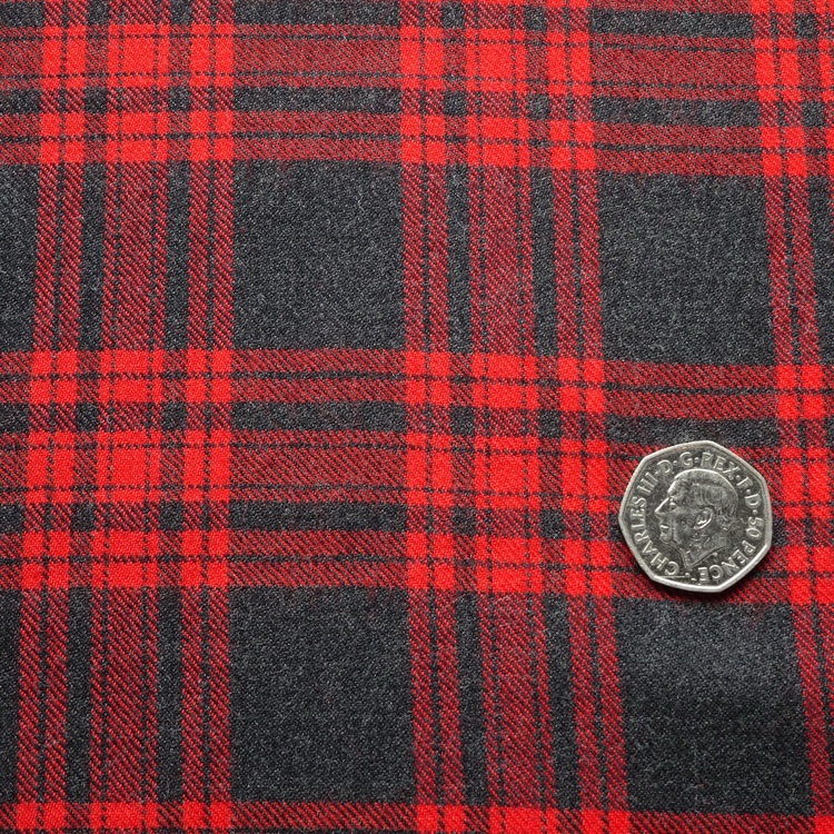 100% Pure Wool Logan Modern Tartan - Made in UK - Sample