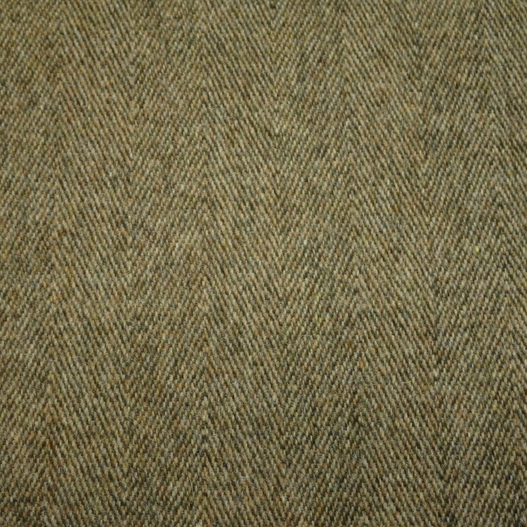 100% Wool - Brown Herringbone - Sample