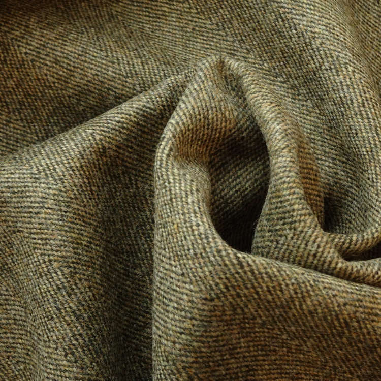 100% Wool - Brown Herringbone - 150cm / 59