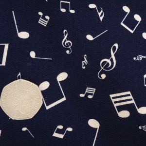 music notes cotton