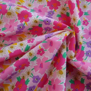 pink floral cotton
