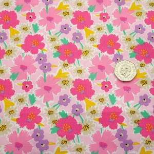 pink floral cotton