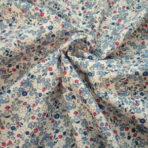 blue ditsy cotton
