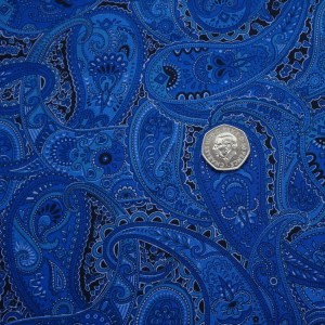 blue paisley cotton