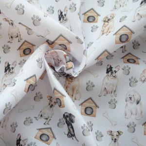 dog and bone poly cotton